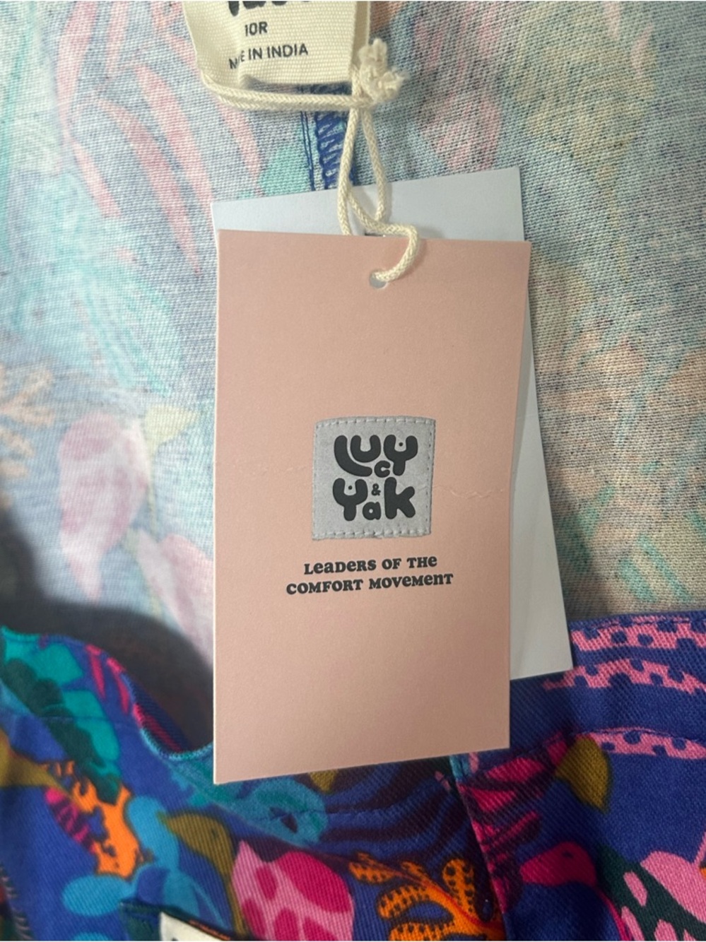 ✨NWT Lucy & Yak Original Dungarees in "Wild Expression" Print (10R) - Picture 11 of 12